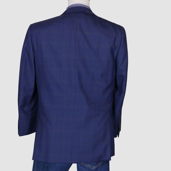 Ermenegildo Zegna Sport Coat Blazer Men 38S Blue Plaid Trofeo Wool 3-Button - Picture 12 of 12